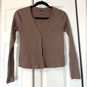 Old Navy matching tank and cardigan.